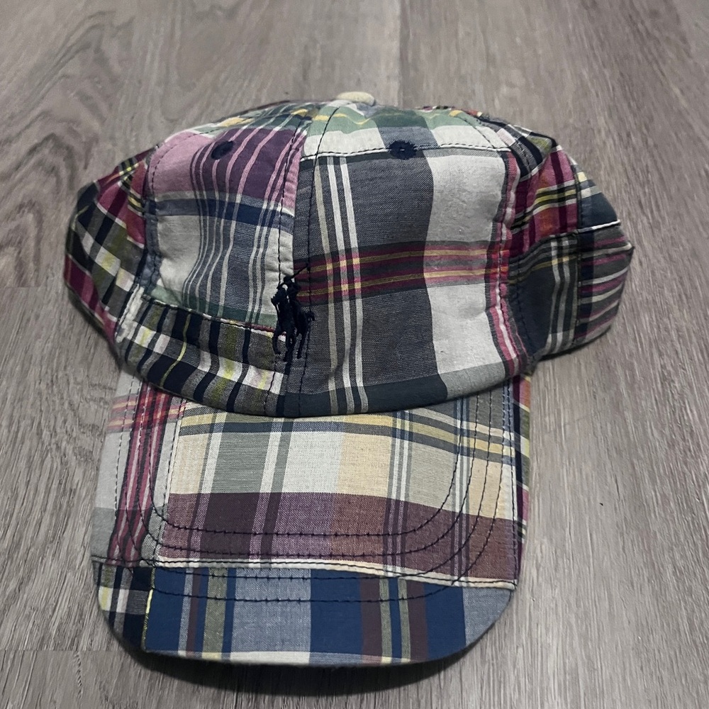 Polo Ralph Lauren. Patchwork Madras Baseball Cap.
